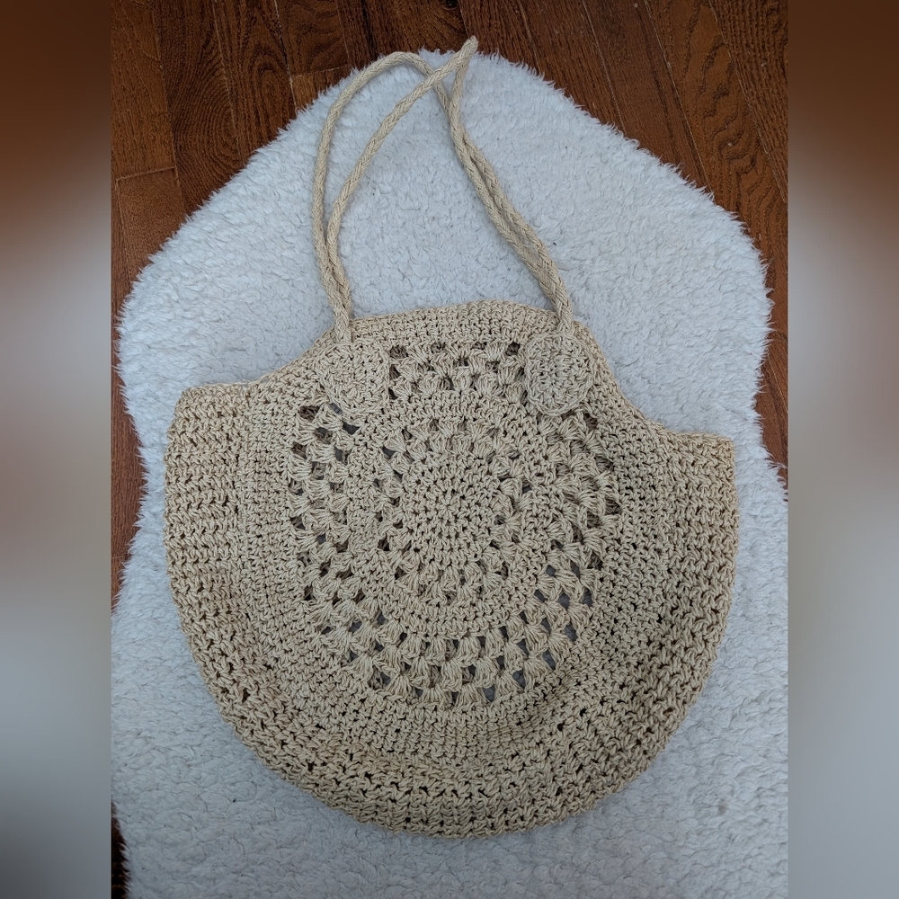 Paper Straw Woven Tote Bag